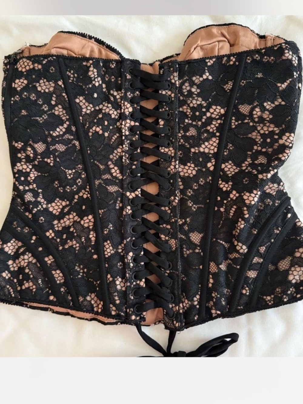 HOUSE OF CB 'Solaine' Black Corset Top/Size S/ Cup A-C NWOT - Picture 2 of 3